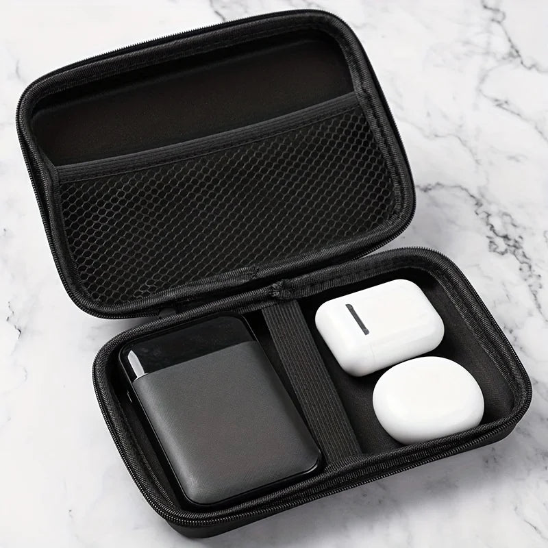 Handheld Game Console Carrying Case, Protective Travel Retro Mini Player Box for Charging Cable, Earpods, Batteries