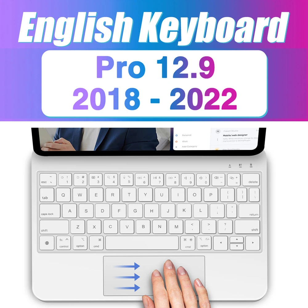 Backlight Magic Keyboard for Ipad Pro 13 M4 2024 12.9 M2 for Ipad Pro 11 10Th Gneration Ipad Air 6 Air 5 Air 4 Keyboard Folio