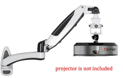 DL-PR03W Universal Projector Wall Mounted Gas Spring Full Motion 2-7Kg Projector Holder with Hook Tray and 1/4Inch Screw