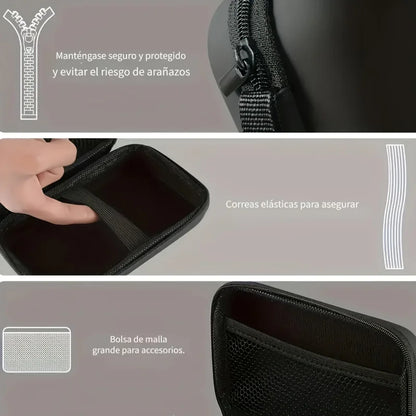 Handheld Game Console Carrying Case, Protective Travel Retro Mini Player Box for Charging Cable, Earpods, Batteries