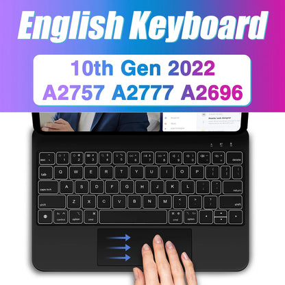 Backlight Magic Keyboard for Ipad Pro 13 M4 2024 12.9 M2 for Ipad Pro 11 10Th Gneration Ipad Air 6 Air 5 Air 4 Keyboard Folio