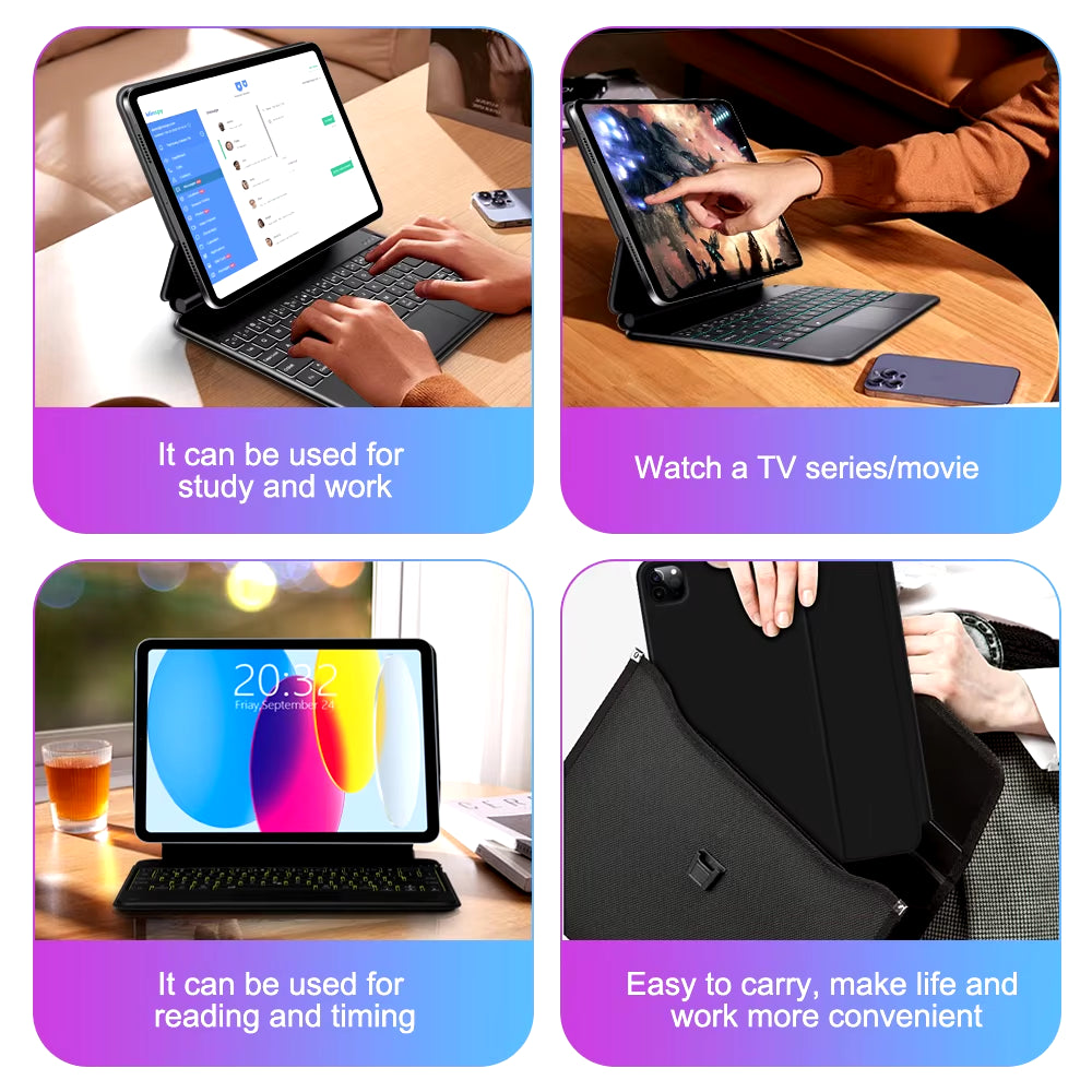 Backlight Magic Keyboard for Ipad Pro 13 M4 2024 12.9 M2 for Ipad Pro 11 10Th Gneration Ipad Air 6 Air 5 Air 4 Keyboard Folio