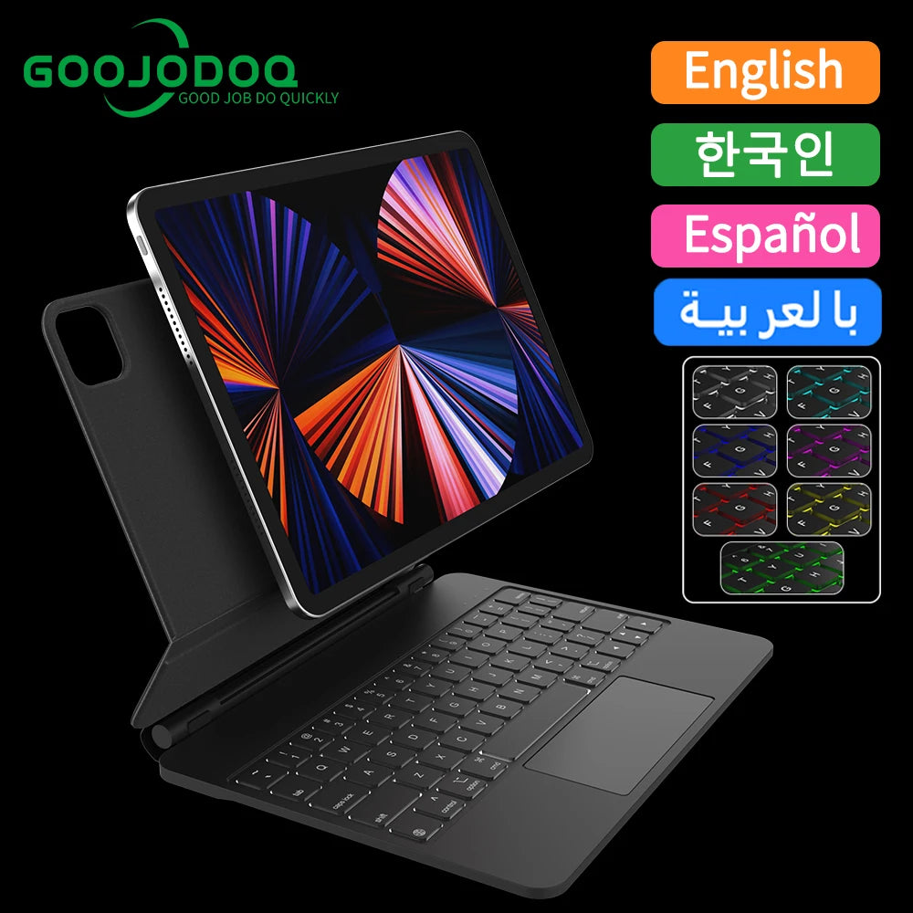 Backlight Magic Keyboard for Ipad Pro 13 M4 2024 12.9 M2 for Ipad Pro 11 10Th Gneration Ipad Air 6 Air 5 Air 4 Keyboard Folio