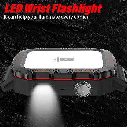 2024 New 1.71-Inch Bluetooth Voice Call Smartwatch Heart Rate Monitor LED Flashlight Outdoor Sports Fitness Smart Watch