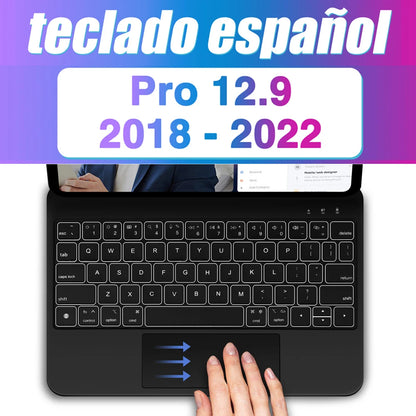 Backlight Magic Keyboard for Ipad Pro 13 M4 2024 12.9 M2 for Ipad Pro 11 10Th Gneration Ipad Air 6 Air 5 Air 4 Keyboard Folio