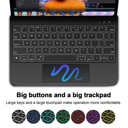 Backlight Magic Keyboard for Ipad Pro 13 M4 2024 12.9 M2 for Ipad Pro 11 10Th Gneration Ipad Air 6 Air 5 Air 4 Keyboard Folio