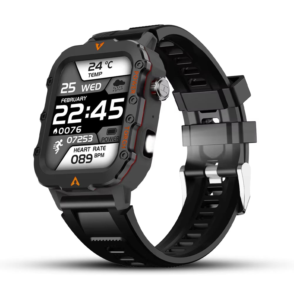 2024 New 1.71-Inch Bluetooth Voice Call Smartwatch Heart Rate Monitor LED Flashlight Outdoor Sports Fitness Smart Watch
