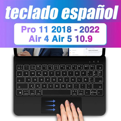 Backlight Magic Keyboard for Ipad Pro 13 M4 2024 12.9 M2 for Ipad Pro 11 10Th Gneration Ipad Air 6 Air 5 Air 4 Keyboard Folio