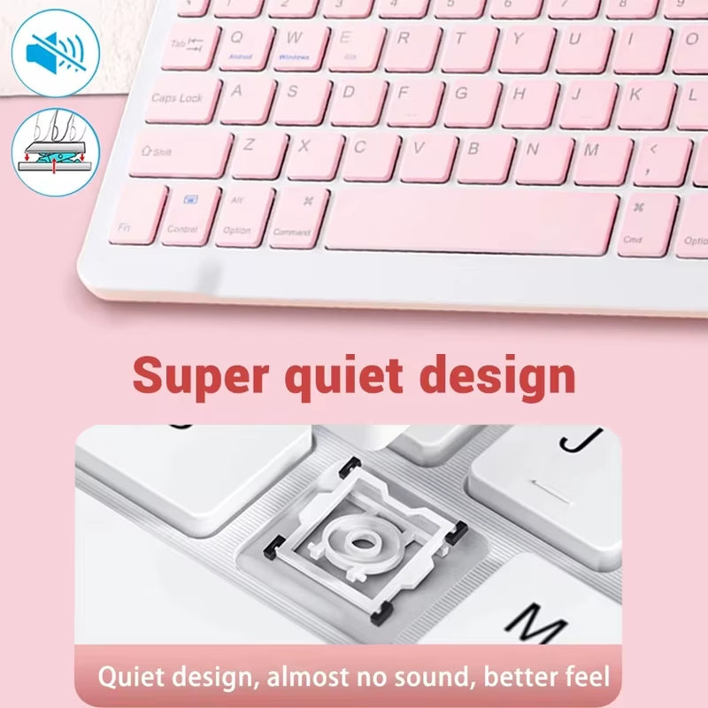 Rechargeable Bluetooth-Compatible Keyboard Portable Compact Wireless Keyboard for Android Windows Ios Tablet Iphone Ipad Samsung