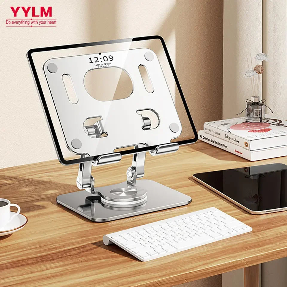 360° Rotation Tablet Stand for Ipad, Adjustable Foldable Tablet Holder,Aluminum Phone Stand Compatible with Ipad Pro/ Air/ Mini
