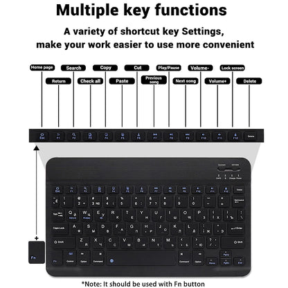 Wireless Keyboard Mini Rechargeable Bluetooth-Compatible Keyboard for Ipad Phone Tablet for Samsung Xiaomi IOS Android Windows